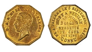 FRANCIA Duc d'Orléans - Medaille commémorant la mort d'Henri V - Picture 1 of 1