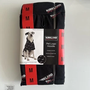 NEU Costco Kirkland Signature Logo Haustier Hund Hoodie schwarz - Medium Größe - Bild 1 von 4