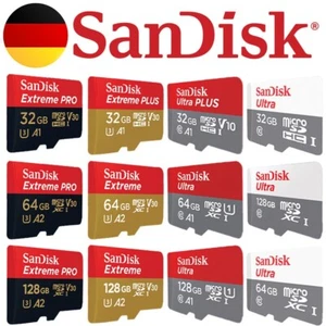 Sandisk Micro SD 32GB 64GB 128GB 256GB 512GB ULTRA EXTREME PRO Speicherkarte - Bild 1 von 38