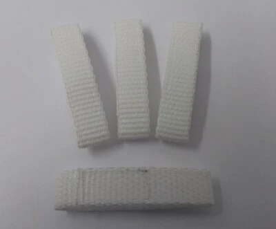 Genuine British Military Ceremonial White Issue Courlene Belt Keepers Stays 2 Pr