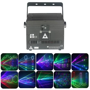1W 1000mW Lasereffekt 3D RGBW DMX/ILDA Animation Beam Party Bühnenbeleuchtung DE - Bild 1 von 19