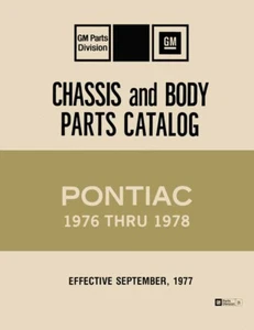 1976 1977 1978 Pontiac Parts Numbers Book List Guide Interchange OEM - Picture 1 of 1