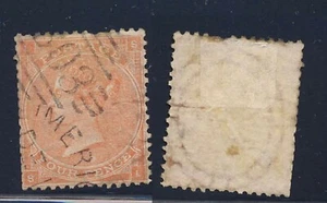 Great Britain 1862 4p Queen Victoria Stamp #34 Used CV $75 FREE Ship after 1st L - Picture 1 of 1