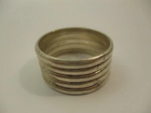 Vintage Sterling Silver Wide Band Ring Mexico Size 14 Extra Large 12g - Picture 1 of 5