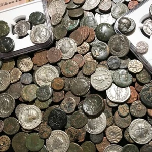 ✯ Antigua Moneda Estate ✯ Griego Bizantino Romano✯ Plata Bronce Oro BC Dinero ✯ - Imagen 1 de 2