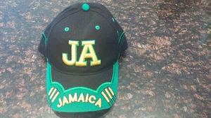 Jamaica Green Black Yellow Adjustable Strapback Embroidered Cap Hat OSFA EUC! - Bild 1 von 4