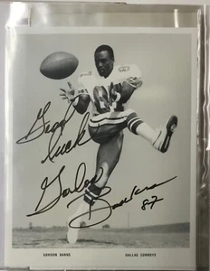 Foto de acción vintage firmada de Gordon Banks de 8x10 (rara) de los Dallas Cowboys #87 - Imagen 1 de 1