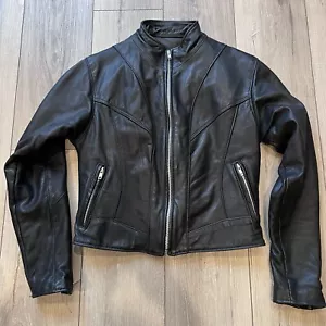 Motorcycle Jacket -Walter Dyer women's Black Ali-Oop - Excellent - sz 6 - Picture 1 of 6