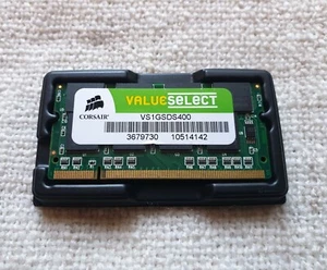 Memoria RAM Portátil 1GB DDR PC3200 400 SODIMM Corsair VS1GSDS400 Value Select - Imagen 1 de 2