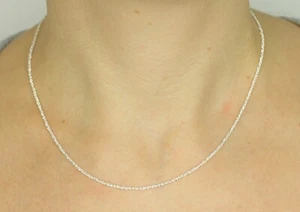 Catena Argento Sterling Solido 925 Made in Italy + Borsa Regalo - Foto 1 di 5