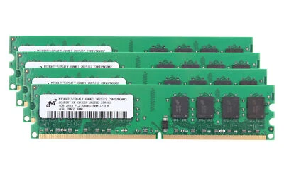 Micron 16 GB DDR2 RAM 4x 4 GB 800Mhz PC2-6400U 240pin DIMM Only For AMD Memory” - Image 1 of 4