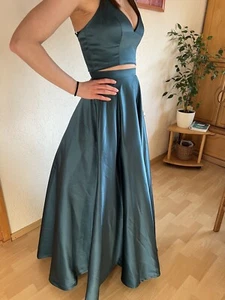Abiballkleid Abendkleid bodenlang, 2-teilig Petrol Türkis - NEU - Bild 1 von 6