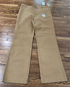 Old Navy Pants BOYS 20 Plus Brown Built-In Flex Reinforced Knees Straight Leg - Picture 1 of 12