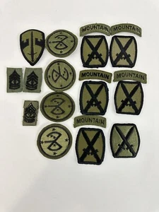 US Army Patches US Military 27th Infantry 10th Mountain Vietnam Lot of 19 - Picture 1 of 7