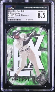 **READ** 2000 SkyBox E-X - E-Xceptional Green /999 Frank Thomas - Picture 1 of 5