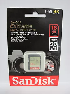 Sandisk 16G extreme U3 G16 HD SD card for Canon G15 G12 G11 G10 G9 X G8 SX150 - Picture 1 of 3