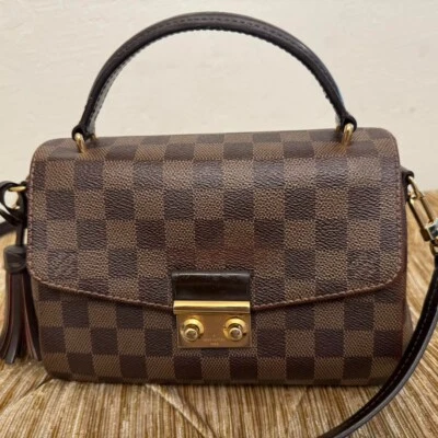 Louis Vuitton Croisette handbag damier brown and black Authentic, gold hardware - Image 1 of 4