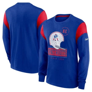 Nike Mens New England Patriots Historic Thowback Long Sleeve T-Shirt Medium NEW - Picture 1 of 2