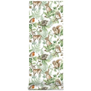 Woodland Animals Natural Wallpaper, 1000cm length x 52cm Wide - Picture 1 of 5