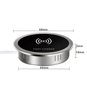 Invisible Wireless Charger Under Desk Desktop Furniture Embedded Fast Charging - Picture 1 of 9