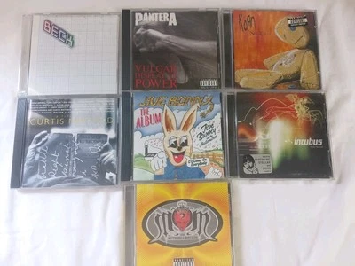Lot Of 7 Alternative Rock Metal CDs Beck Pantera Korn Curtis Mayfield Incubus Foto 1 de 4