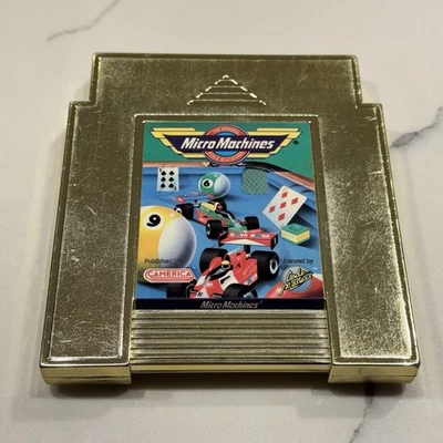 Micro Machines (Nintendo NES, 1991) Authentic Gold Cart Pins Cleaned TESTED - Image 1 of 4
