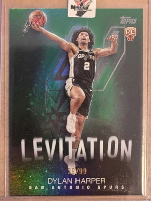 25-26 Topps Basketball L-17 Dylan Harper Levitation Green /99 - Image 1 of 4