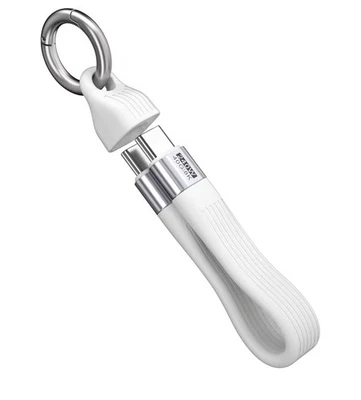 USB C To Type C Keychain 40Gbps Fast Charge Data Cord  (White) - Image 1 of 4