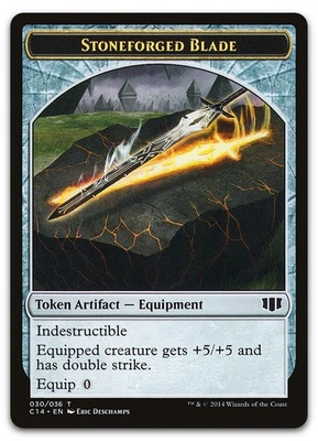Stoneforged Blade // Germ Double-Sided Token #30 // 14 NM Commander 2014 - Image 1 of 2