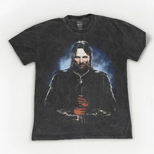 The Lord Of The Rings Aragon Graphic T-Shirt Gray Small Oversized 22x29 Vintage - Picture 1 of 5