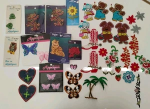 38 verschiedene Eisenapplikationen Tiere, Blumen, Western, Bordüren, teilweise neu in Verpackung - Bild 1 von 10