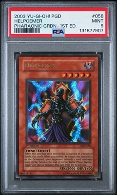 2003 Yu-Gi-Oh! Helpoemer Pharaonic Guardian PGD 1st Edition Ultra Rare PSA 9 - Image 1 of 2