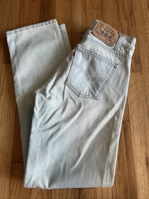 Vintage Levi's Jeans Denim Mens 28x30 Light Wash 90s Orange Tab 695F - Image 1 of 4