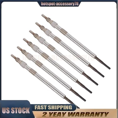 6x Diesel Glow Plugs Fits Jeep Grand Cherokee Ram 1500 2014-2019 3.0L V6 NEW - Image 1 of 4