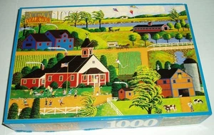 Heronim Hometown Collection Jigsaw Puzzle Kite Flying at Recess - Picture 1 of 1