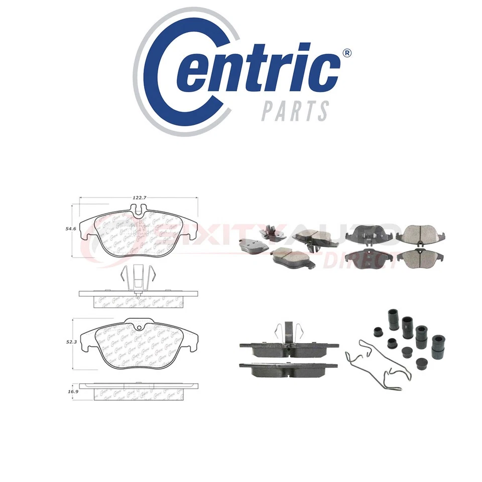 Centric Ceramic Disc Brake Pads w Shims for 2013-2015 Mercedes-Benz GLK250 ed Foto 1 de 4
