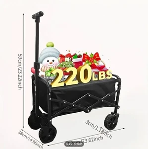 Carrello pieghevole per tutti i terreni resistente 220 libbre carrello utilità - Foto 1 di 3