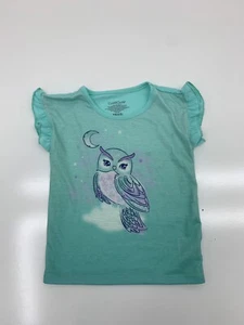 Cuddl Duds Girls Blue Graphic Short Sleeve Shirt Size XS - Picture 1 of 5