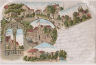 Litho Gruss aus Sickte Kr.Wolfenb&#252;ttel, 6 Bilder, gel. 9.11.1897