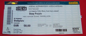 Altes Konzertticket - DEEP PURPLE - 2010 - Bild 1 von 1