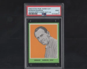 1963 KTAV Pub Sports Champions Herman Barron HOF Doted Lines PSA 9 - Picture 1 of 2