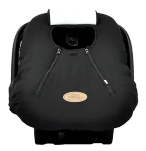 CozyBaby Infant Car Seat Travel Cover with Dual Zippers and Elastic Edge, Black - Picture 1 of 5