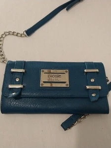 Nicole Miller Crossbody Purse Dark Teal - Picture 1 of 8