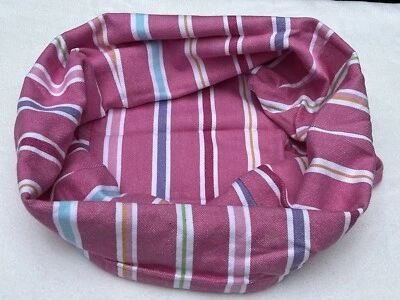 Pottery Barn Kids REVESTIMIENTO GRANDE A RAYAS ROSA PARA CESTAS 14” X 10” Foto 1 de 4