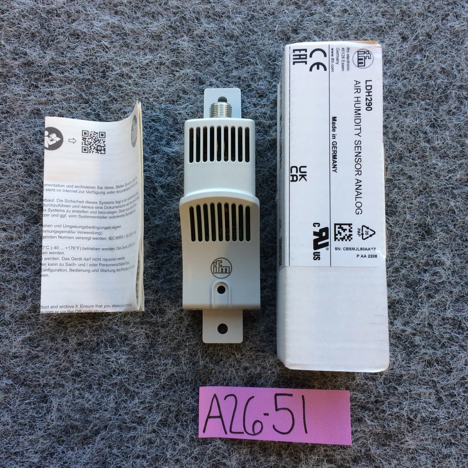 Sensor de humedad del aire analógico IFM LDH290 enlace E/S Alemania NOS Foto 1 de 4