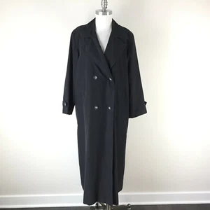 Gabardina larga negra vintage Cinzia Rocca 10 chaqueta de lluvia excelente diseño boho - Imagen 1 de 6