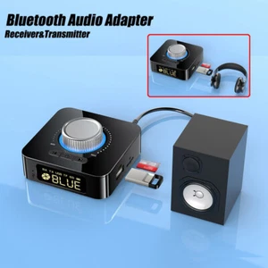 USB Bluetooth 5.0 Transmitter Receiver 4in1 Wireless Audio 3.5mm Aux Car Adapter - Picture 1 of 18