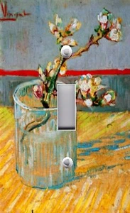 Light Switch Plate Switchplate Cover VAN GOGH ALMOND BRANCHES IN A GLASS - Picture 1 of 21