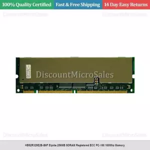 HB52R329E2B-B6F Elpida 256MB SDRAM Registered ECC PC-100 100Mhz Memory - Picture 1 of 1