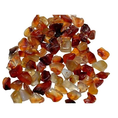 Carnelian Agate Chip Beads 87 Count Center Hole Butterscotch Jewelry Crafts - Image 1 of 3